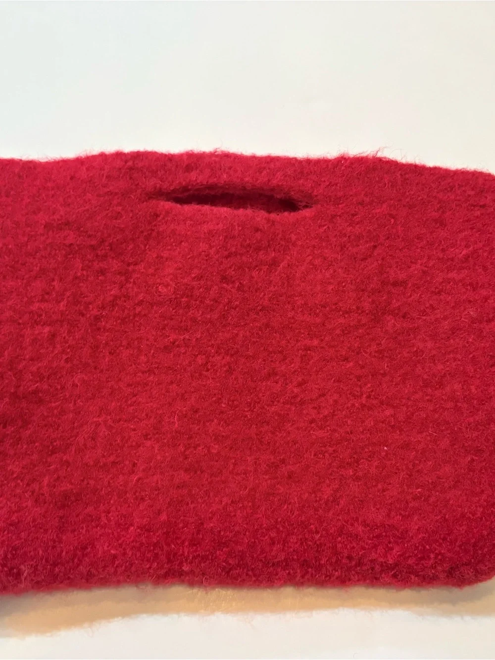 Red retro Women's felt clutch purse